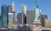USA Statue of Liberty and New York City
