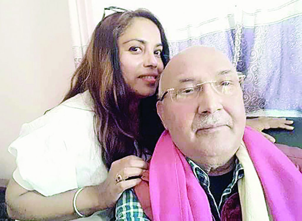 KP Oli with Sharada