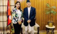 Kp oli and sweta khadka