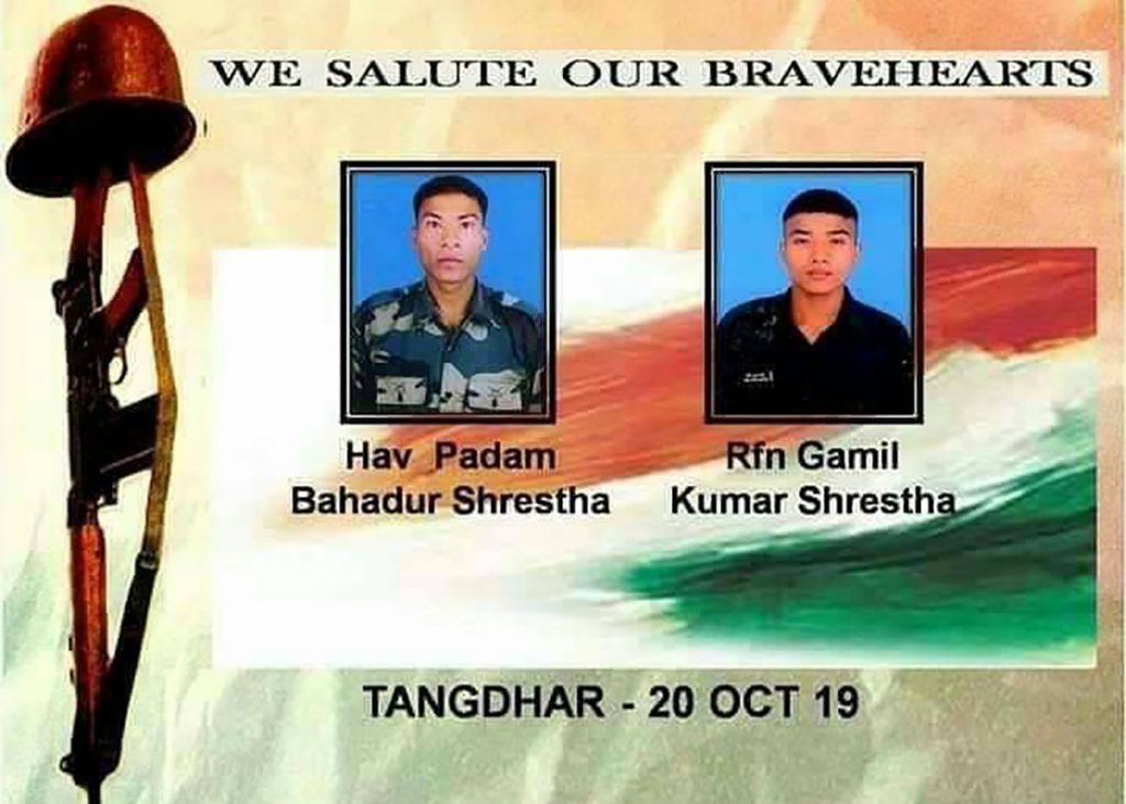 Gamil and Padam Shrestha dead in india pakistan war