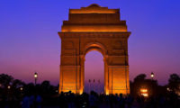 India gate in night time.