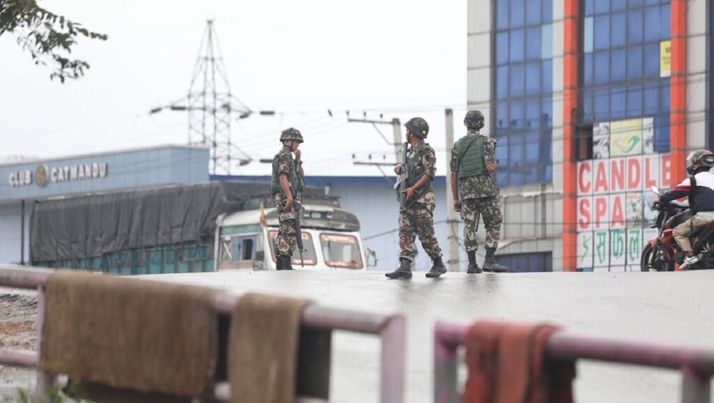 Nepal Army in duty